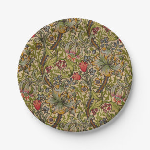 William Morris Golden Lily Antique Paper Plate