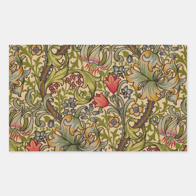 William Morris Golden Lily Antique Sticker (Front)