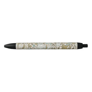 William Morris Golden Lily Blue Gold Classic Black Ink Pen