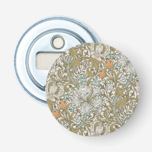 William Morris Golden Lily Blue Gold Classic Bottle Opener