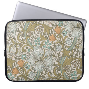 William Morris Golden Lily Blue Gold Classic Laptop Sleeve