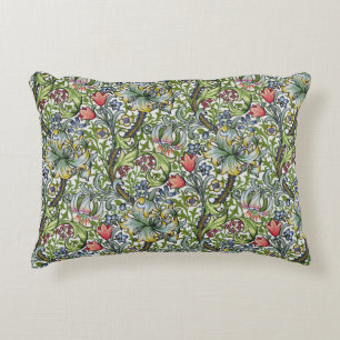 William Morris Golden Lily Floral Chintz Accent Pillow