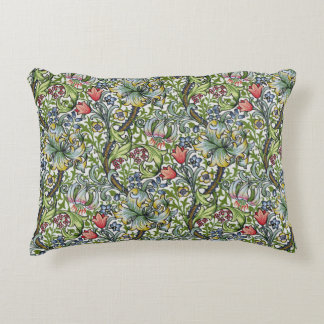 William Morris Golden Lily Floral Chintz Accent Pillow