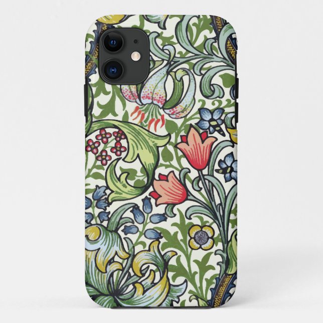 William Morris Golden Lily Floral Chintz Pattern Case-Mate iPhone Case (Back)