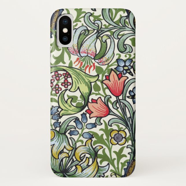 William Morris Golden Lily Floral Chintz Pattern Case-Mate iPhone Case (Back)