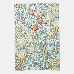 William Morris Golden Lily Floral Pattern Kitchen Towel