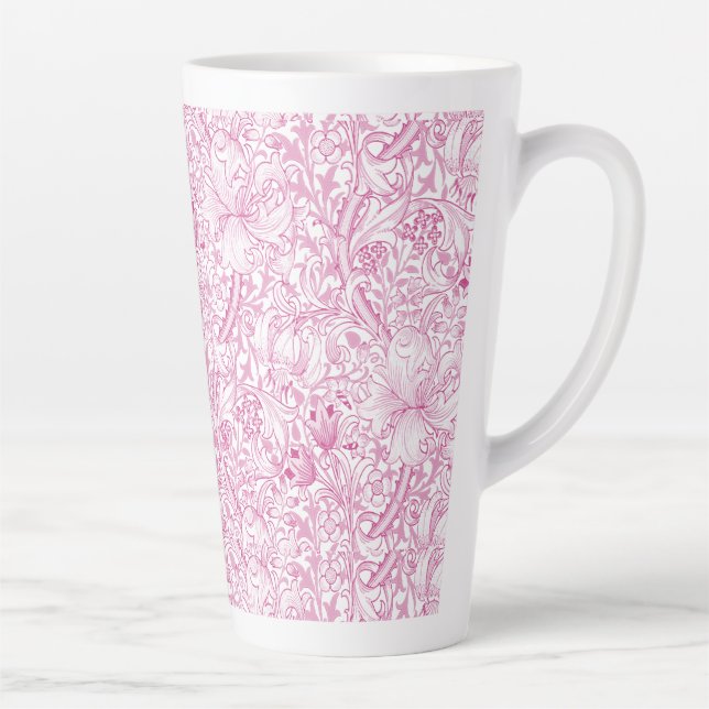 William Morris Golden Lily Floral Pattern Latte Mug (Right)