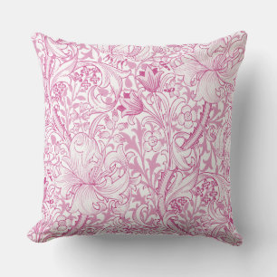 William Morris Golden Lily Floral Pattern Throw Pillow