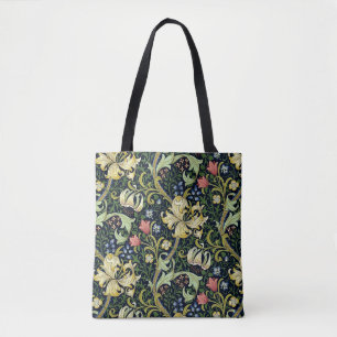 William Morris Golden Lily Floral Pattern Tote Bag