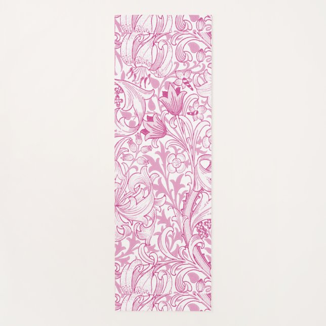 William Morris Golden Lily Floral Pattern Yoga Mat (Front)