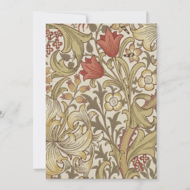 William Morris Golden Lily Invitation (Front)