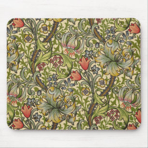 William Morris Golden Lily Pattern Mouse Pad