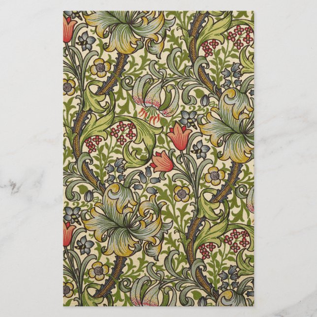 William Morris Golden Lily Stationery (Front)
