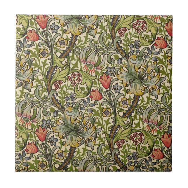 William Morris Golden Lily Tile (Front)
