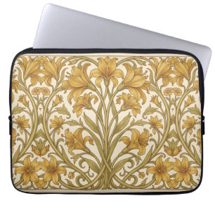 William Morris Golden Lily Vintage Floral Design Laptop Sleeve