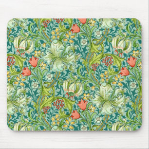 William Morris Golden Lily Vintage Floral Design Mouse Pad