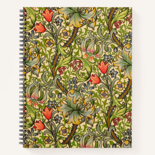 William Morris Golden Lily Vintage Floral Design Notebook