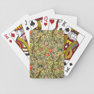 William Morris Golden Lily Vintage Floral Design Playing Cards