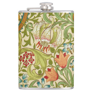 William Morris Golden Lily Vintage Pre-Raphaelite Hip Flask