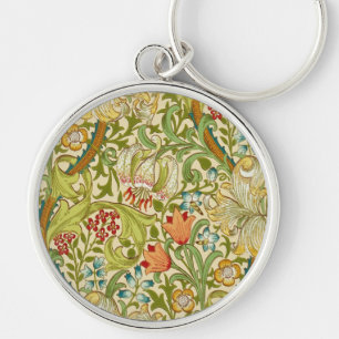William Morris Golden Lily Vintage Pre-Raphaelite Keychain