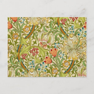 William Morris Golden Lily Vintage Pre-Raphaelite Postcard