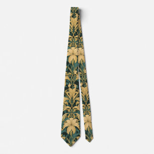 William Morris Golden Lily Vintage Pre-Raphaelite Tie
