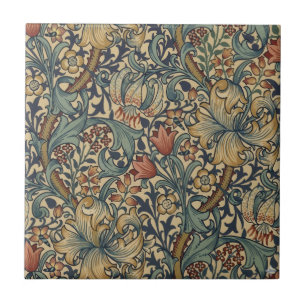 William Morris Golden Lily Vintage Pre-Raphaelite Tile