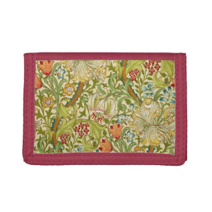 William Morris Golden Lily Vintage Pre-Raphaelite Trifold Wallet