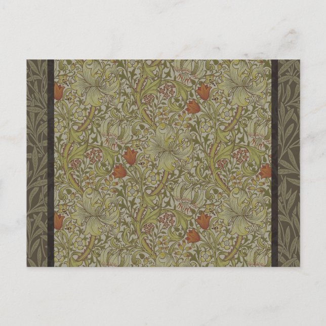 William Morris Golden Lily Willow Bough Pattern Postcard (Front)
