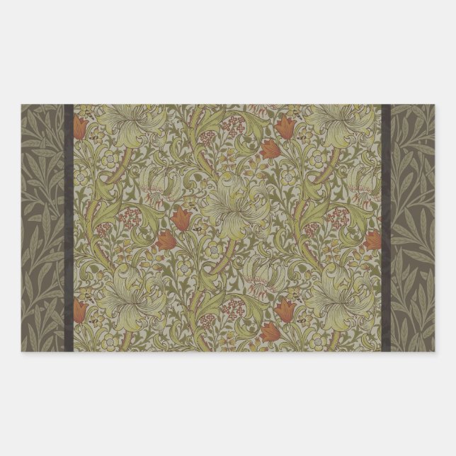 William Morris Golden Lily Willow Bough Pattern Sticker (Front)