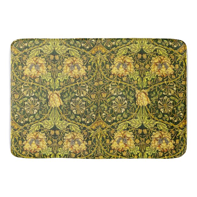 William Morris Golden the honeysuckle Bath Mat (Front)