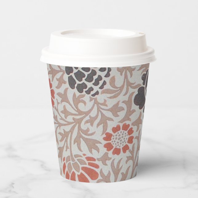 William Morris Grafton Botanic Art Design Paper Cups (Front)