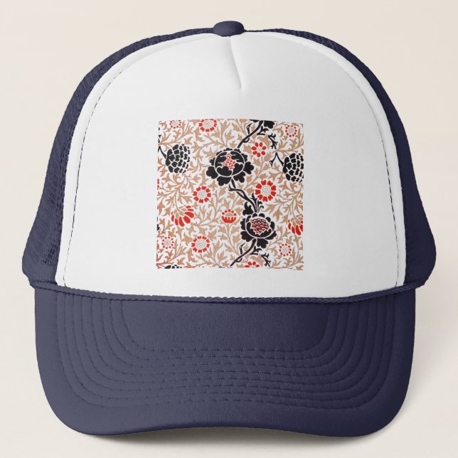 William Morris Grafton Botanic Art Design Trucker Hat (Front)