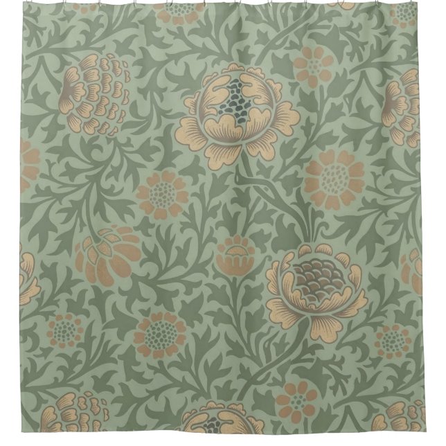 William Morris Grafton Floral Pattern Sage Green  (Front)
