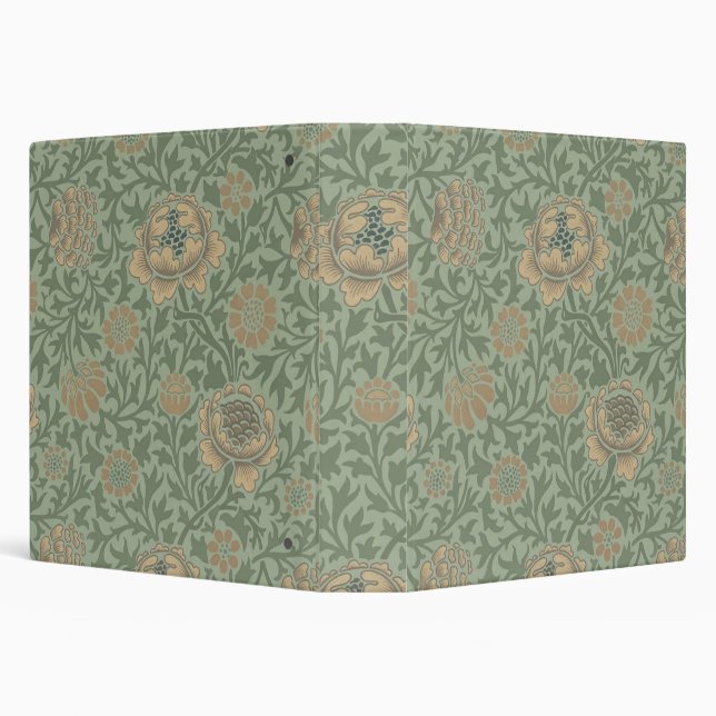 William Morris Grafton Floral Pattern Sage Green  Binder (Background)