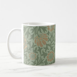 William Morris Grafton Floral Pattern Sage Green  Coffee Mug