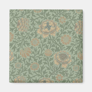 William Morris Grafton Floral Pattern Sage Green Magnet