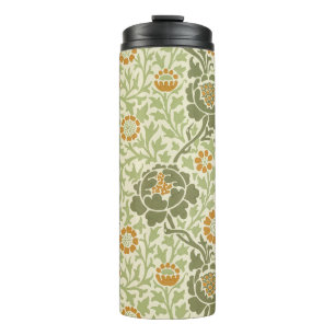 William Morris Grafton Sage Green Floral Pattern Thermal Tumbler