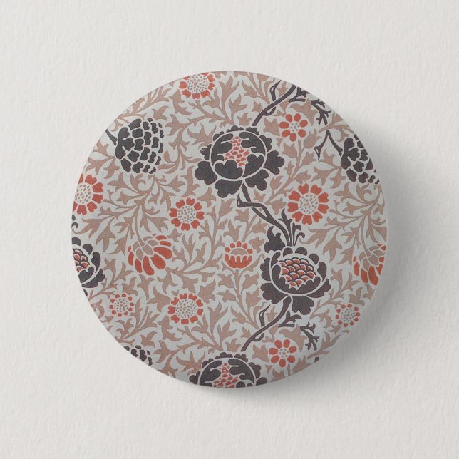 William Morris Grafton Wallpaper 2 Inch Round Button (Front)