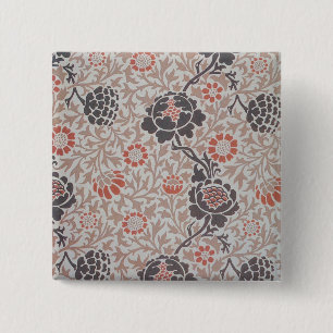 William Morris Grafton Wallpaper 2 Inch Square Button