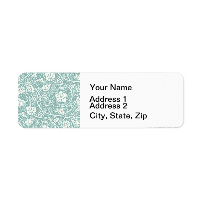 William Morris Grape Pattern Teal Turquoise (Front)