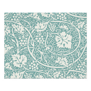 William Morris Grape Pattern Teal Turquoise Poster