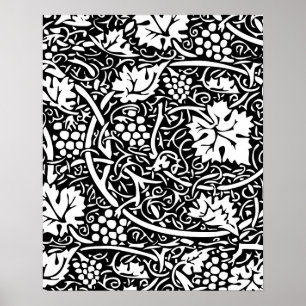 William Morris Grape Pattern Wallpaper Poster