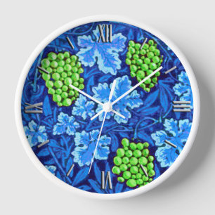 William Morris Grapevine, Cobalt Blue Wall Clock