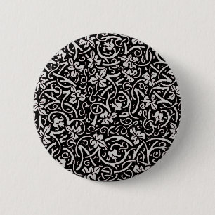 William Morris Grapevine Vine Leaf Pattern 2 Inch Round Button