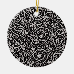 William Morris Grapevine Vine Leaf Pattern Ceramic Ornament