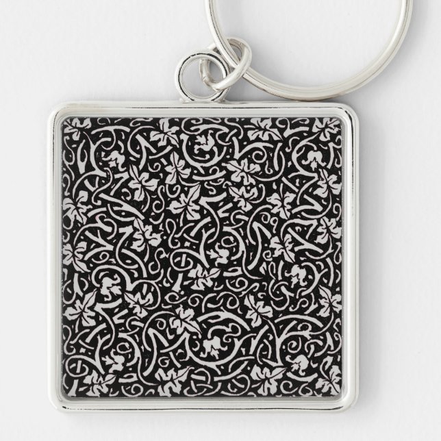 William Morris Grapevine Vine Leaf Pattern Keychain (Front)