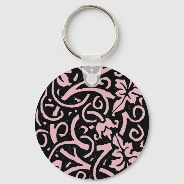 William Morris Grapevine Vine Leaf Pattern Keychain (Front)