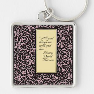 William Morris Grapevine Vine Leaf Pattern Keychain