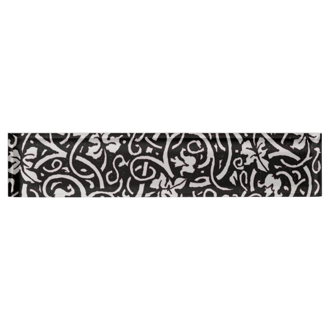 William Morris Grapevine Vine Leaf Pattern Nameplate (Front)